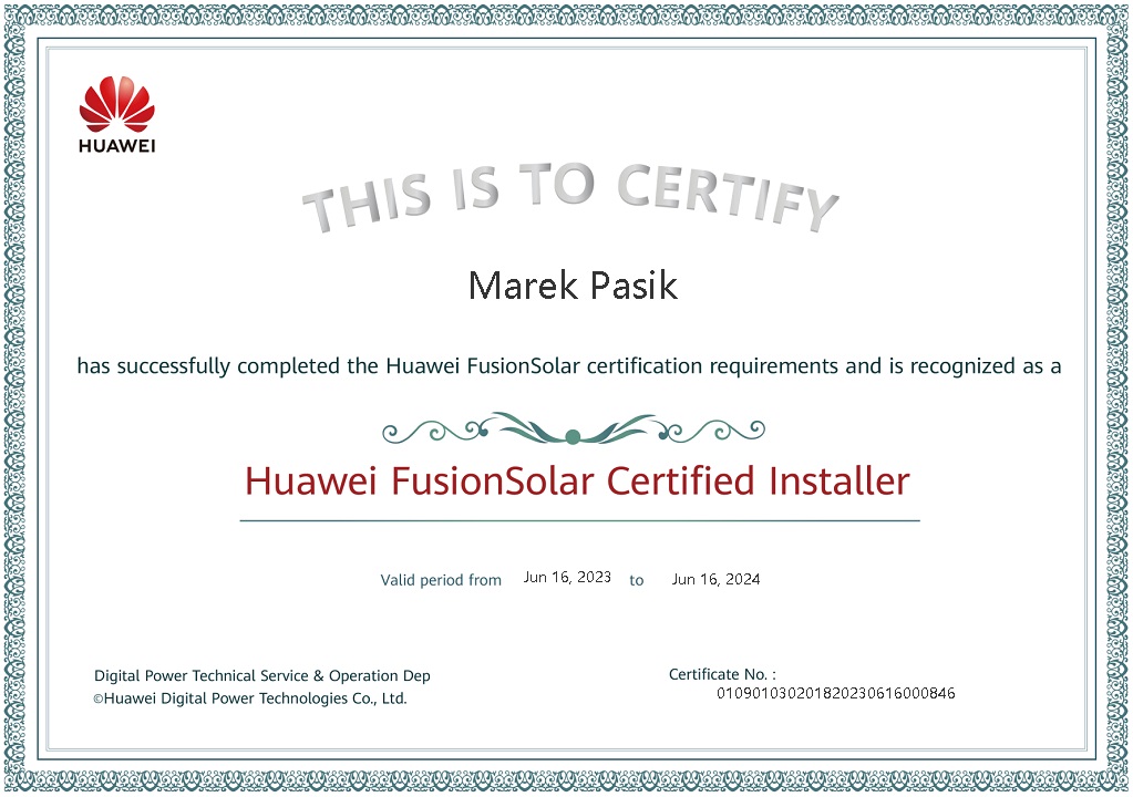FusionSolar Service Primary Certificate